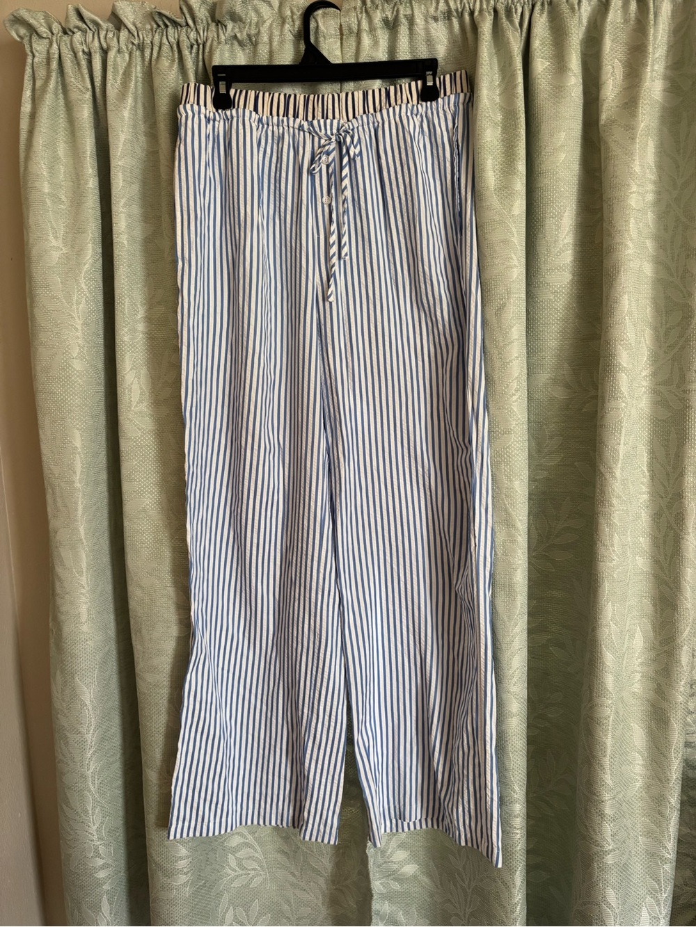 Sincerely Jules Blue and White Striped Drawstring Pants